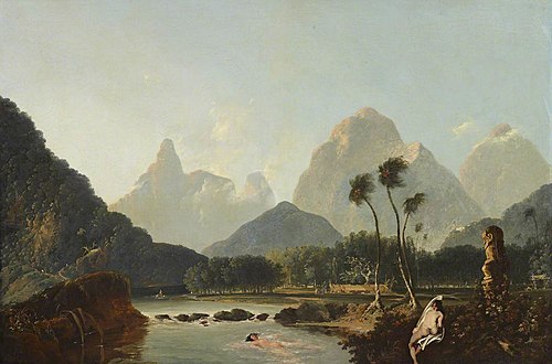 View of Oaitepeha Bay, Tahiti, 1776, William Hodges