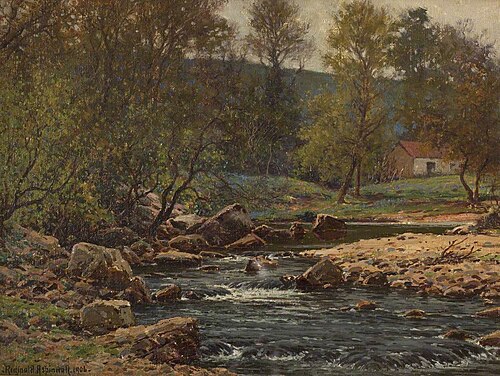 Springtime on the Wyre, Dolphinholme, 1906, Reginald Aspinwall