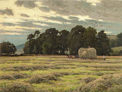 Haymaking, Twilight, Caton, 1906, Reginald Aspinwall