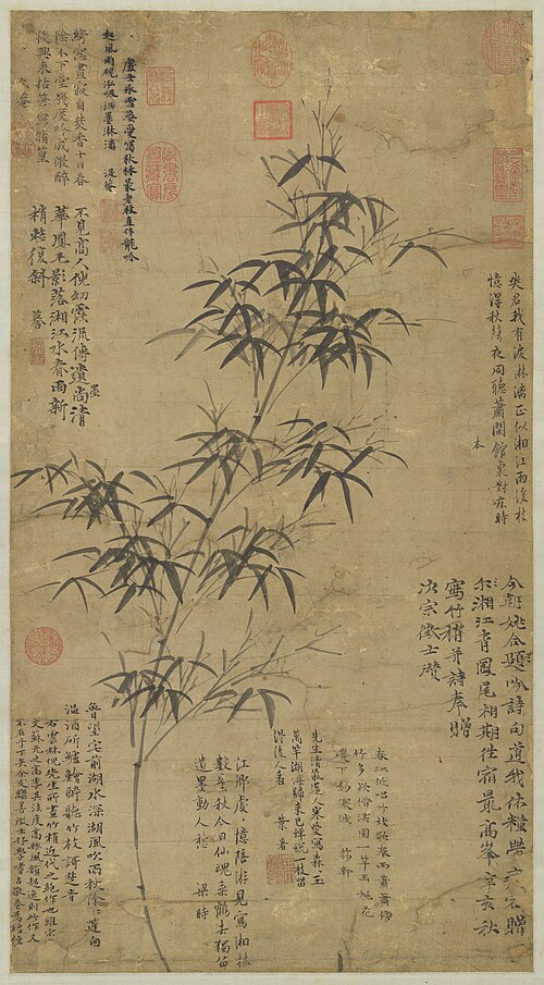 New Bamboo in the Spring Rain, 1371, Ni Zan