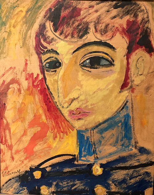 Self-Portrait in a uniform, 1915, Isaac Grünewald