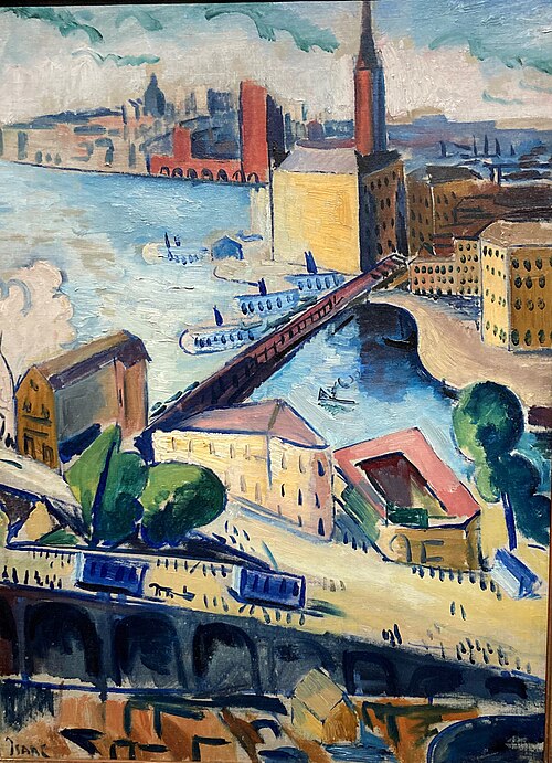 View Over Slussen, Stockholm, 1940, Isaac Grünewald