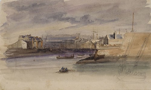 Brest, entrée de la Penfeld, 1848, René Gillotin