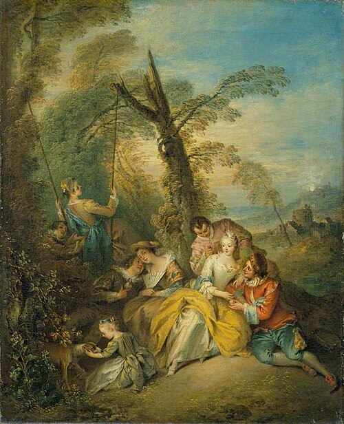 The Swing (La conversation intéressant), 1732, Jean-Baptiste Pater