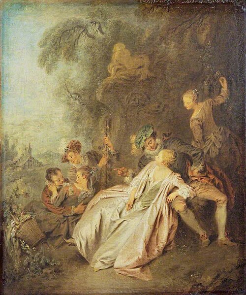 A Gallant Conversation, 1729, Jean-Baptiste Pater
