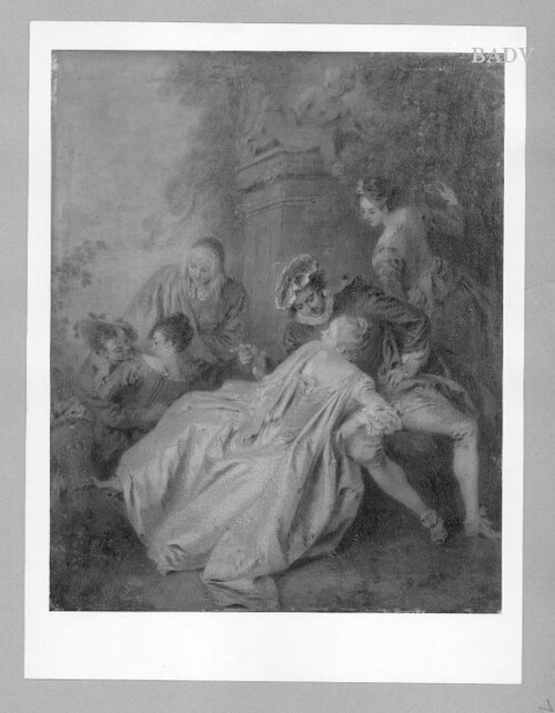 Liebespaar mit Zaungästen, 1720, Jean-Baptiste Pater