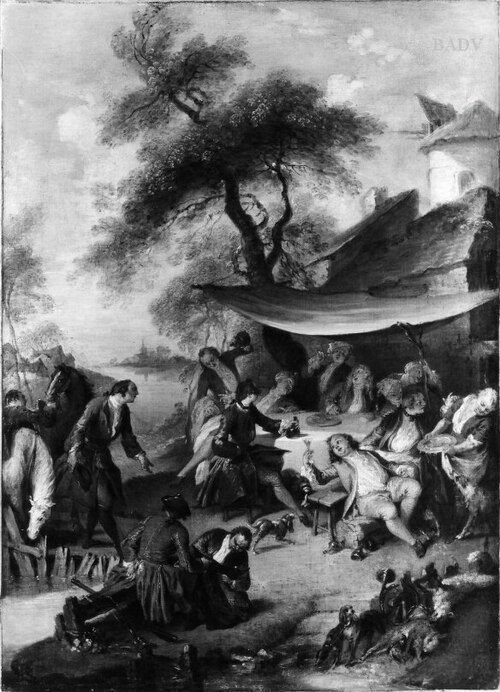 Jagdfrühstück im Freien, 1720, Jean-Baptiste Pater