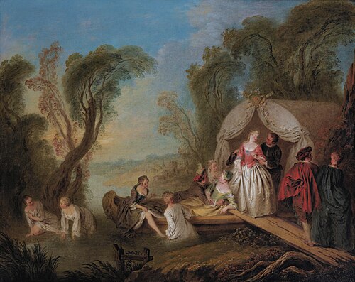 Fête galante - La barque de plaisir, 1730, Jean-Baptiste Pater