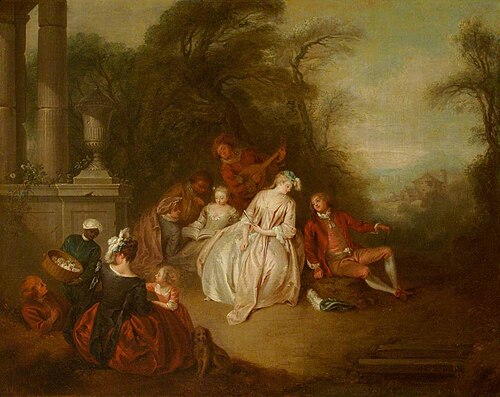 Musicians and Other Figures in a Park, , Jean-Baptiste Pater