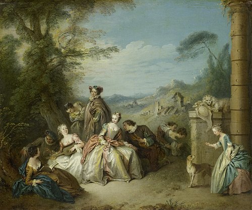 Fête galante in a Landscape, 1730, Jean-Baptiste Pater