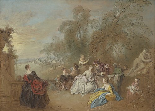 On the Terrace, 1730, Jean-Baptiste Pater