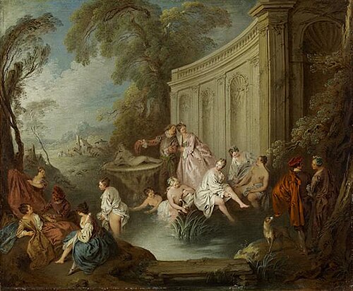 Ladies Bathing, 1721, Jean-Baptiste Pater