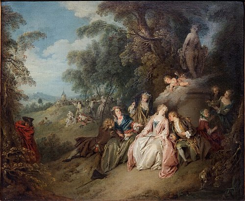 Pastoral Feast near a Statue of Venus, 1728, Jean-Baptiste Pater