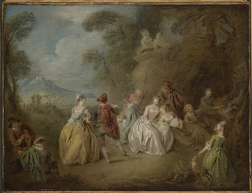 Courtly Scene in a Park, 1730, Jean-Baptiste Pater