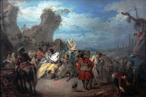 The troops rest (war), 1733, Jean-Baptiste Pater