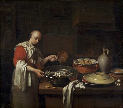 Keukeninterieur, 1664, Reynier Covyn