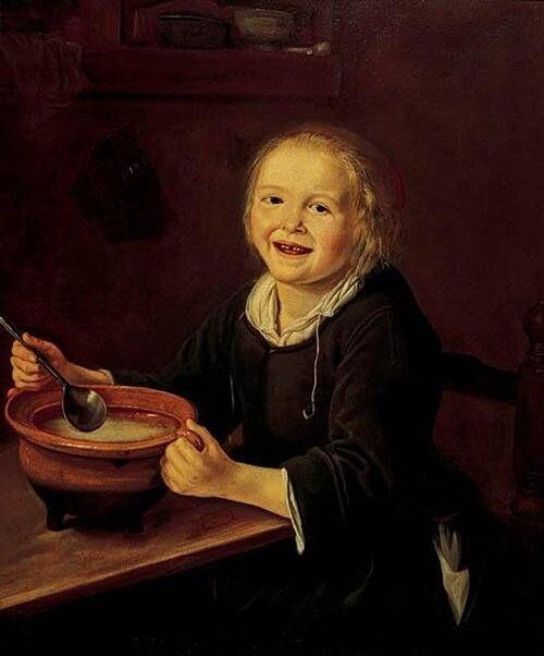 Child eating porridge, 1645, Reynier Hals