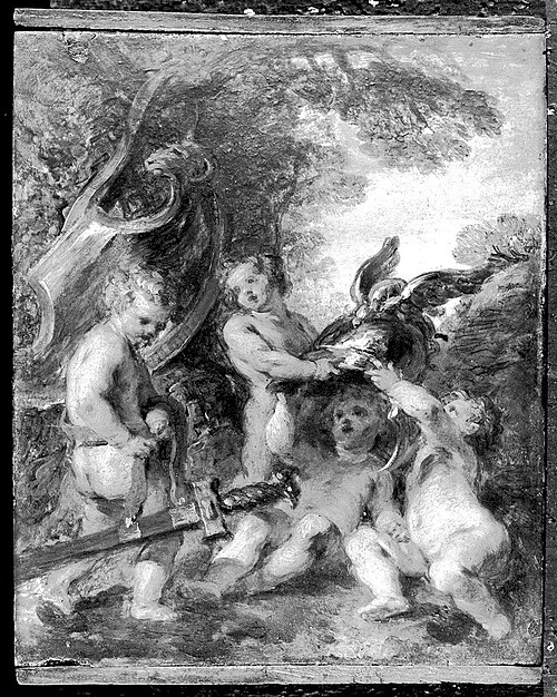 Putti with the Accoutrements of Mars, , François Lemoyne