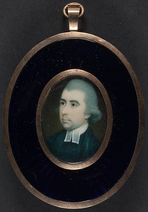 Reverend with Powdered Hair and Black Coat, 1790, Richard Crosse