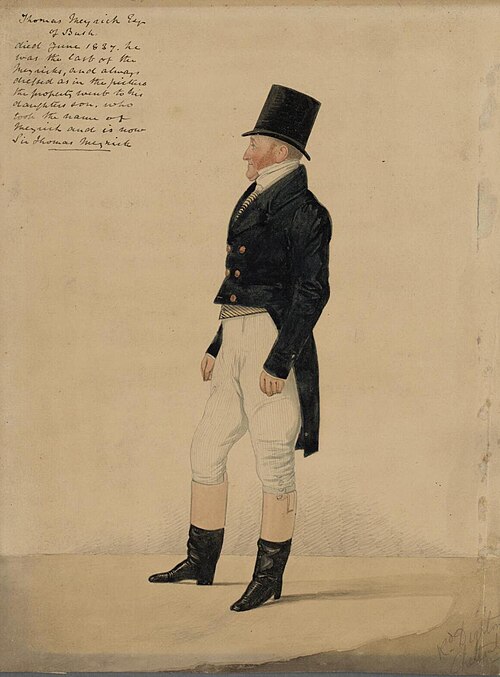 Thomas Meyrick Esqr., Bush House, Pembroke, 1820, Richard Dighton the younger