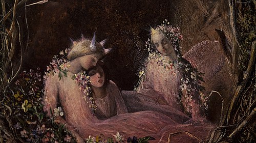 Fairies in a Bird's Nest, 1860, John Anster Fitzgerald