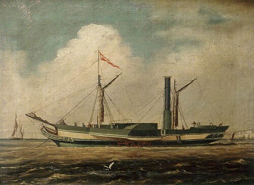 Cross Channel Steamer 'Belfast' off Brighton, , Richard Henry Nibbs