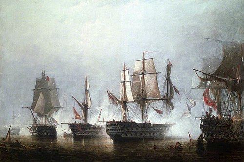 The Battle of Trafalgar, 21 October 1805, 1848, Richard Henry Nibbs