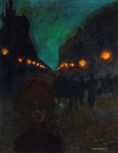 Wieczorna tęsknota (Paryż nocą), 1914, Gustaw Gwozdecki