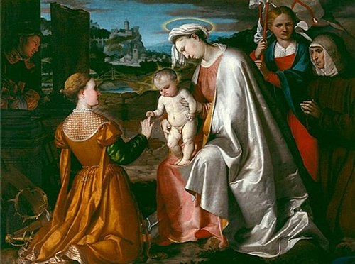 The Mystic Marriage of St. Catherine, 1540, Girolamo Romanino