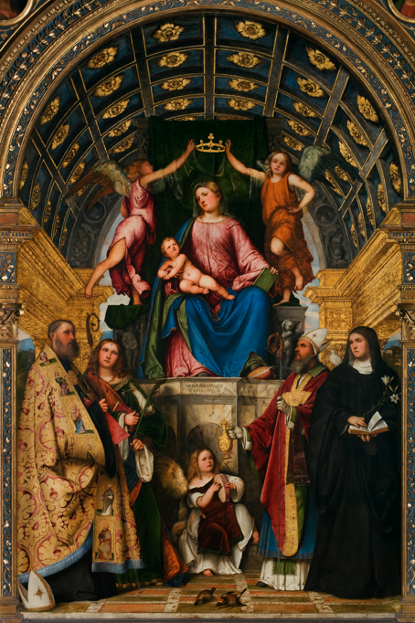 La Pala di Santa Giustina, , Il Romanino
