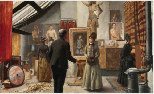 The Artist in his Dublin Studio, 1887, Richard Moynan
