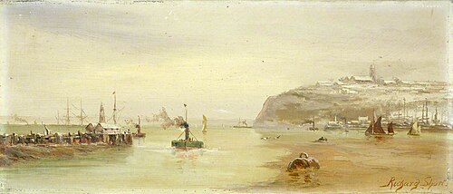 Lighthouse outside Cardiff Docks, 1880, Richard Short
