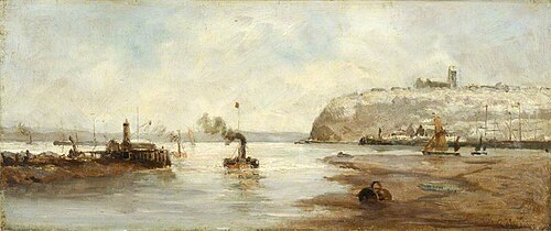 Lighthouse outside Cardiff Docks, 1900, Richard Short