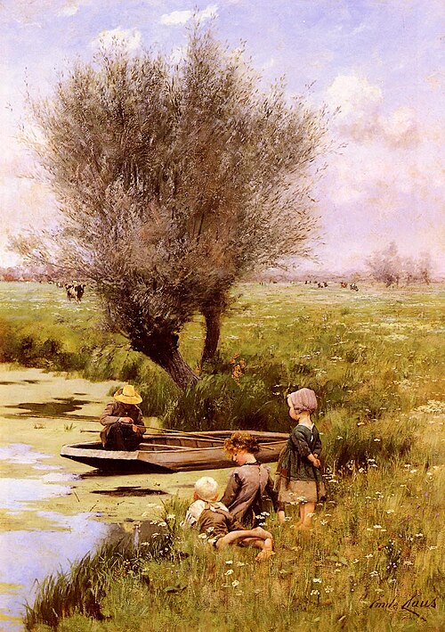Afternoon Along the River, , Émile Claus