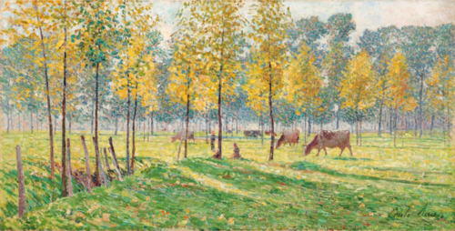 Onder populieren, 1894, Emile Claus