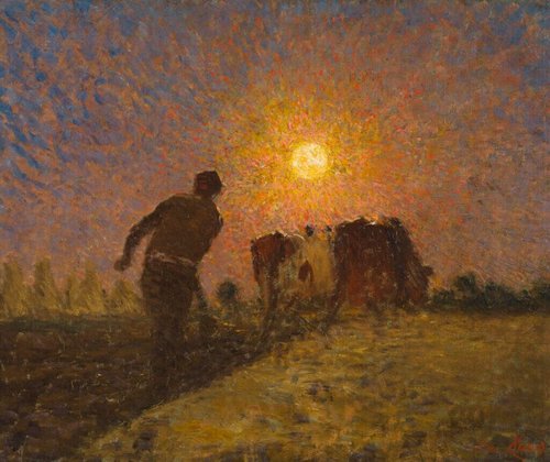 Team of Oxen, 1900, Emile Claus
