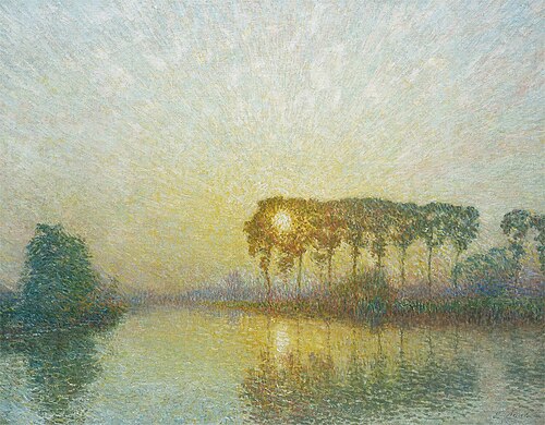 Coucher de soleil sur la Lys, 1911, Emile Claus