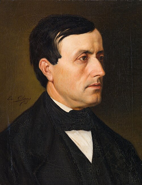 Portrait of Pieter Vullers, husband of Clemence Claus, sister of the artist, 1873, Emile Claus