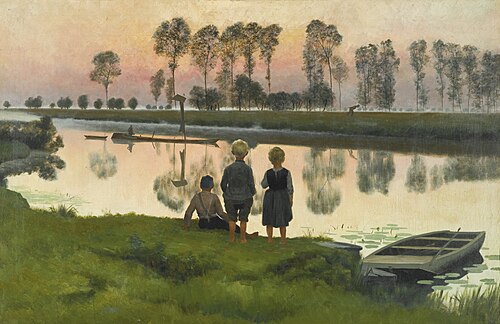 The boat that passes, 1883, Emile Claus