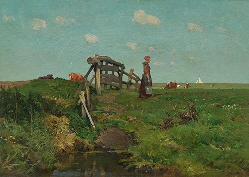 Meadow landscape on Walcheren, 1892, Emile Claus