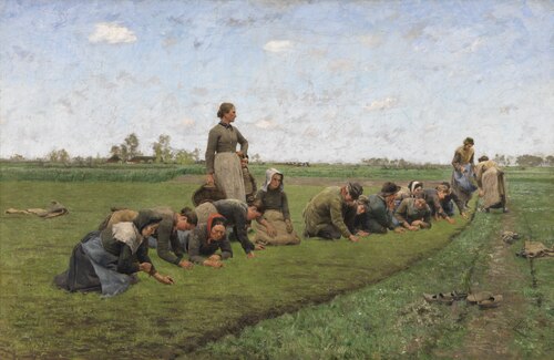 Flaxweeding in Flanders, 1887, Emile Claus