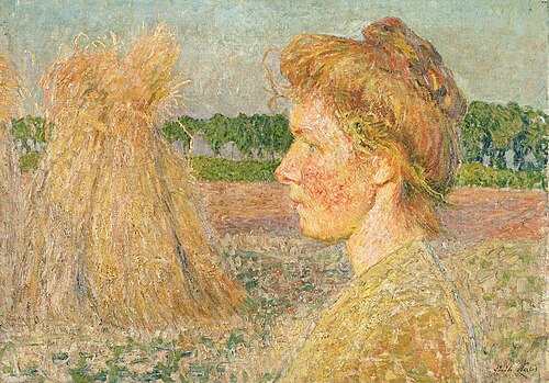 Profile of a Woman and Wheatsheaves, , Emile Claus