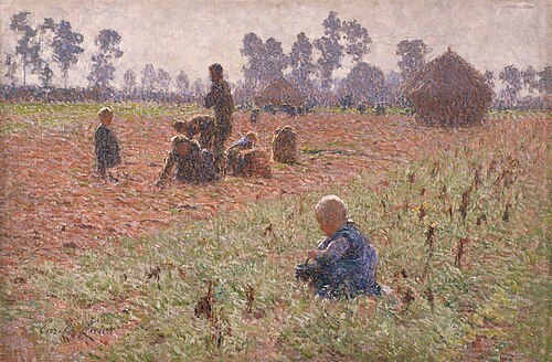 Gathering Corn, 1894, Emile Claus