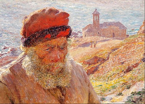 Ampelio, vieux pêcheur de Bordighera, 1898, Émile Claus