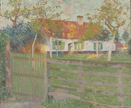 Laatste zonnestralen op het hoefje, , Emile Claus
