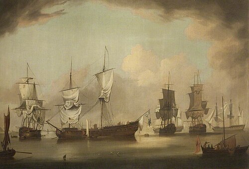 The Squadrons of Thurot and Elliot in Ramsey Bay, 1760, , Richard Wright