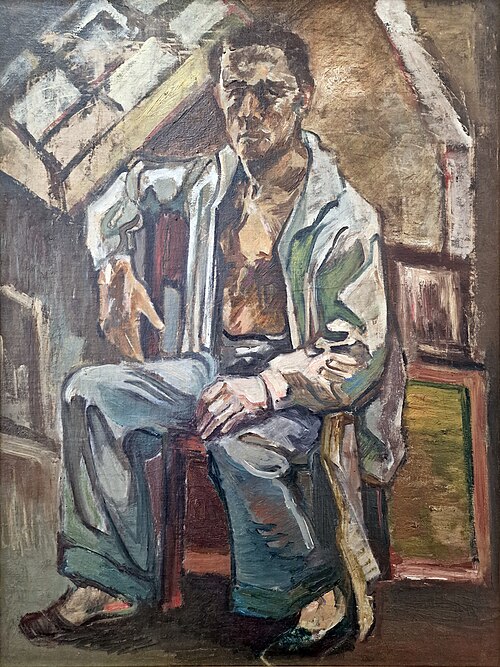 Autoportrait en studio, 1927, Julo Levin