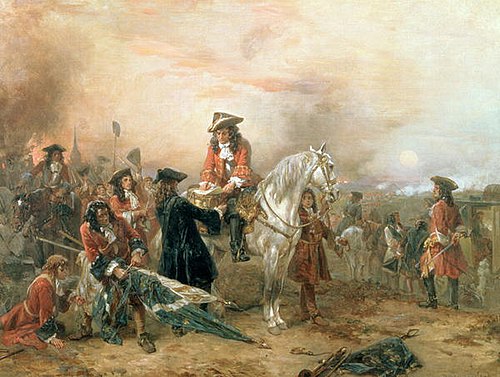 Duke of Marlborough signing the Despatch at Blenheim, 1850, Robert Hillingford