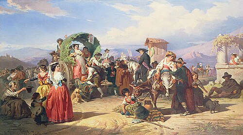 Peasants of the Campagna, 1860, Robert Hillingford