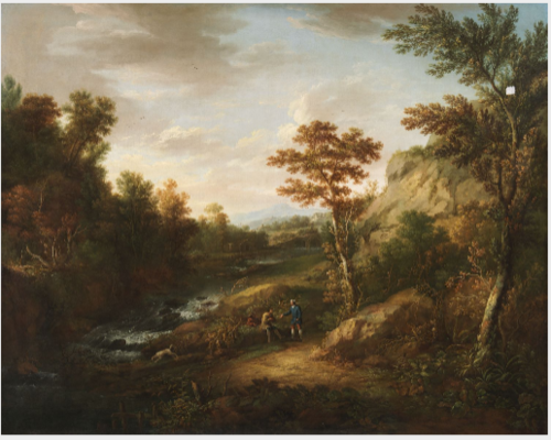 A Landscape with Peasants and a Dog, 1754, Robert Carver